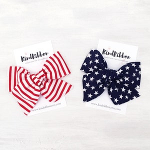 Patriotic Hair Bow - Stars & Stripes Bow