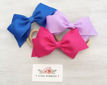 Antique Mauve Pink Hair Bow 5 inch Simple Traditional Basic Classic Style Toddler Girl