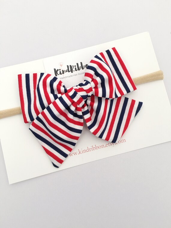 2 Patriotische Haarschleifen – Rot-weiß-blau Mit Glitzer, 9x7,5 Cm, Für 4. Juli, Partys & Fotoshootings