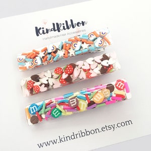 Confetti Resin Hair Clips