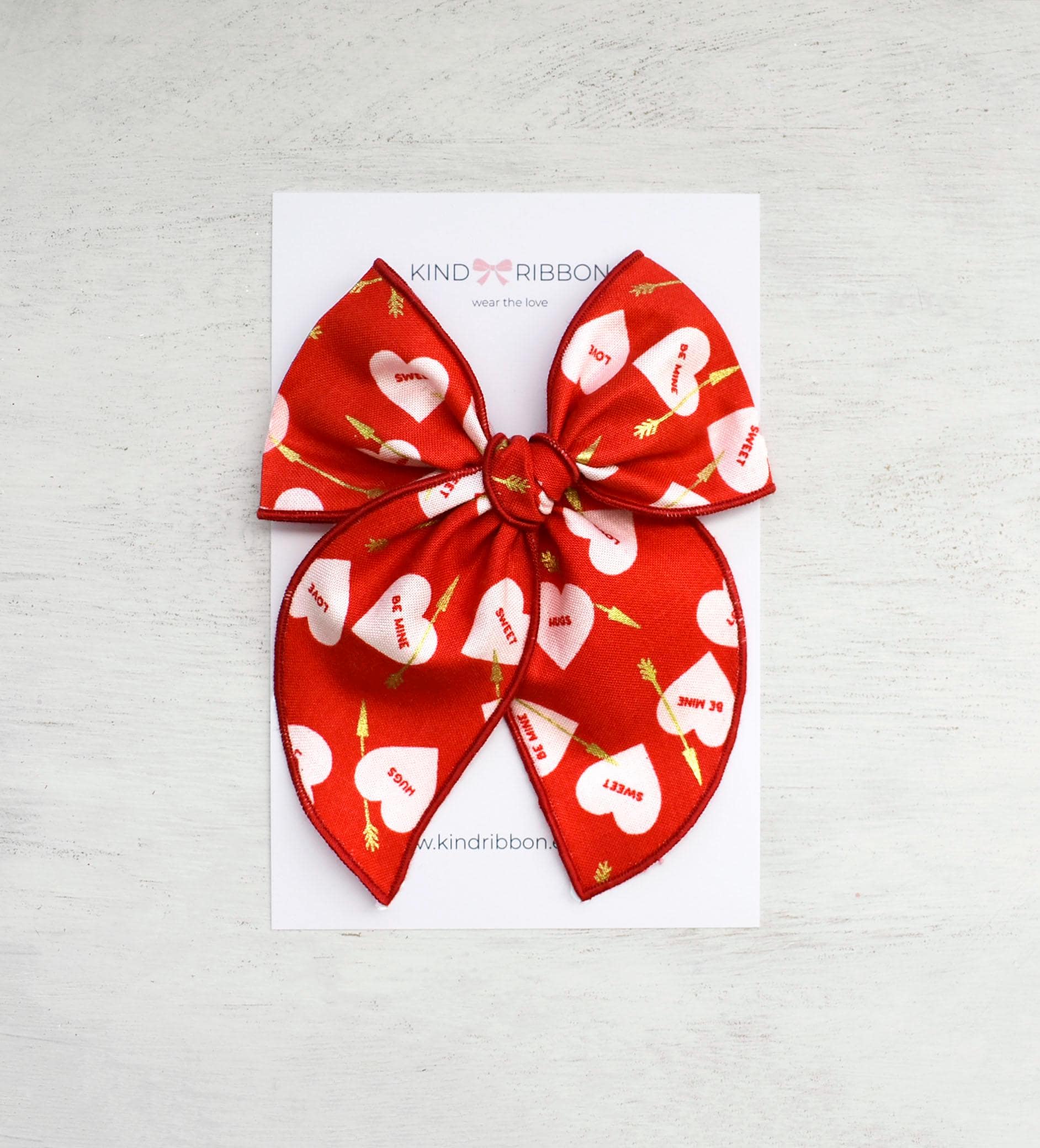 Barrette Cheveux Brodée Cœur Cupidon Pour Valentine's Day - Neuf Avec étiquettes