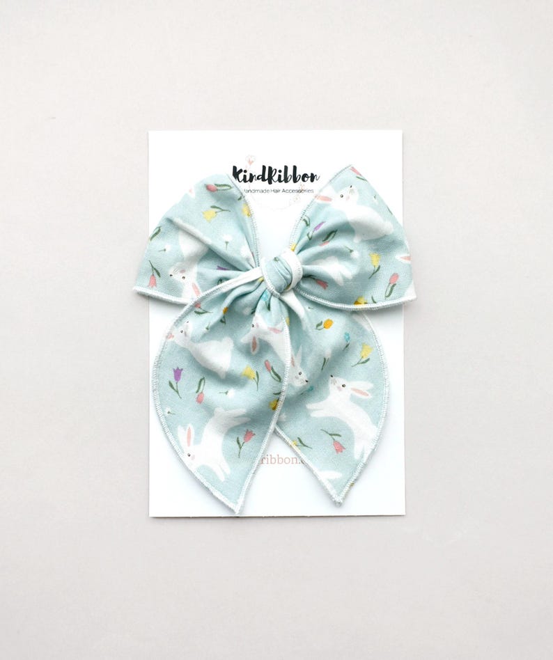 Easter Bunny Bow • Scrunchie • Knot Headband • Mini Me Hair Accessories image 1