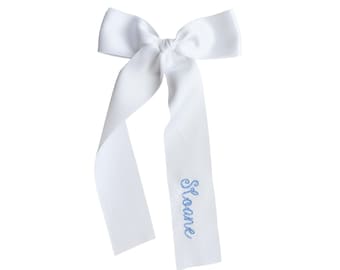 Personalized Satin Ribbon Bow