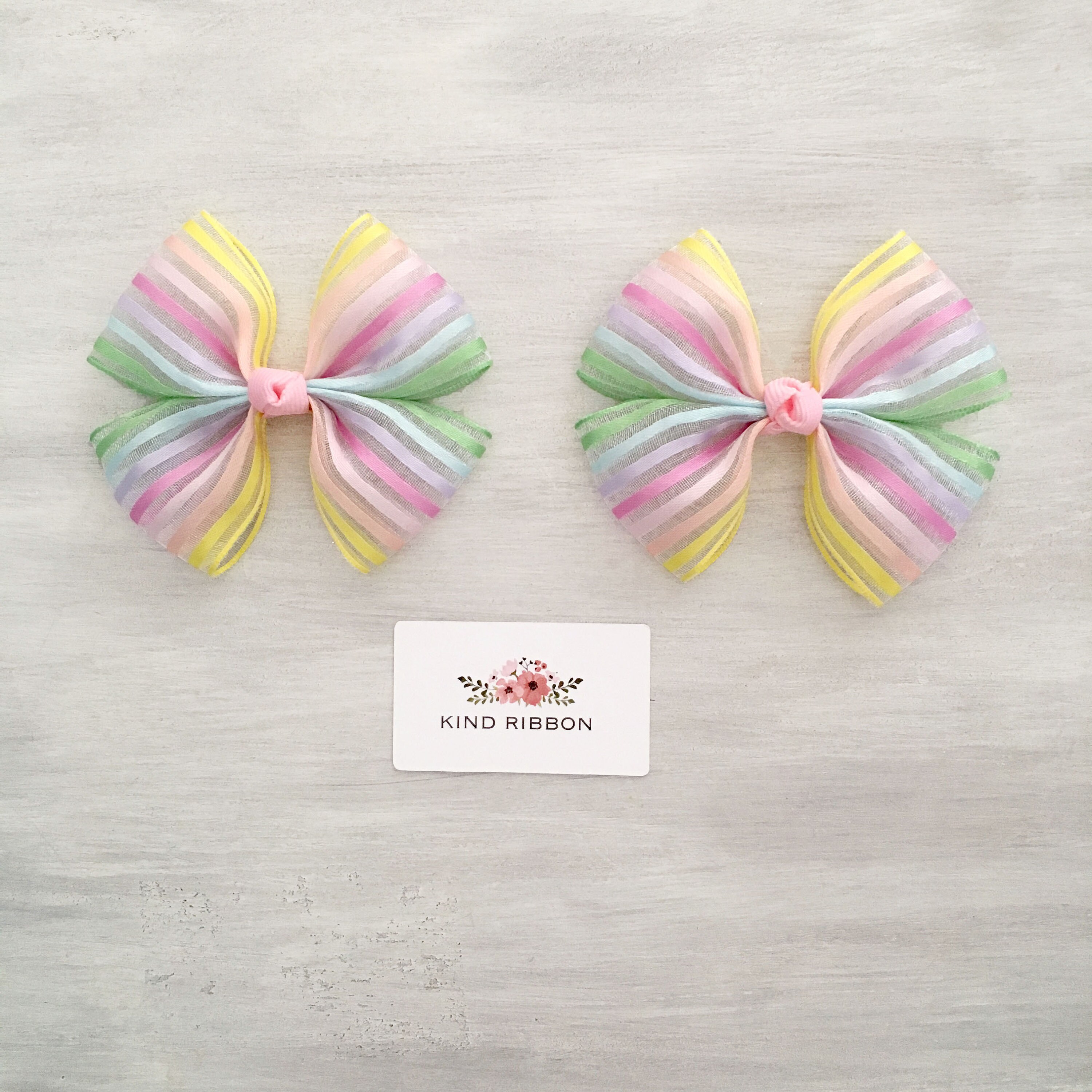 Pastel Rainbow Hair Bow Spring Color Hair Bow Rainbow Hair Etsy