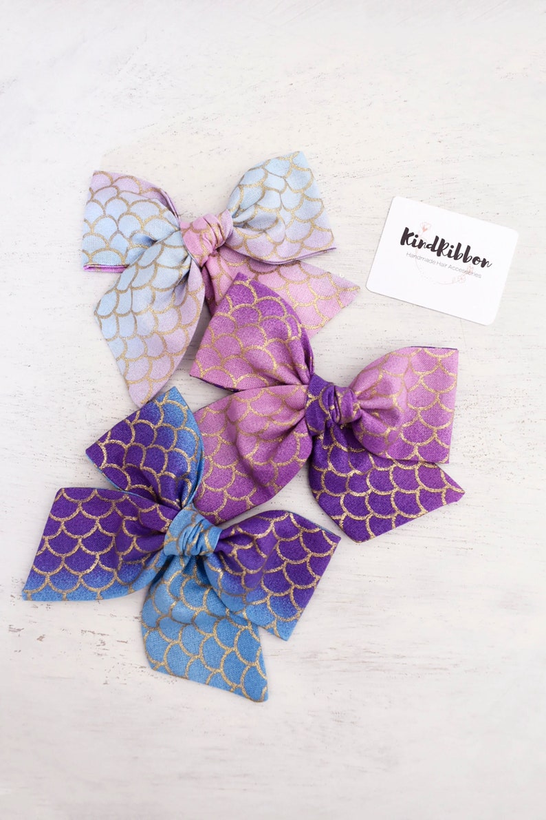 Mermaid Ombre Bows image 1