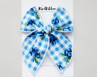 Blaubeere Haarschleife • Scrunchie • Knoten Stirnband • Mini Me Haarschmuck