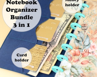 Personalized Faux Leather Happy Planner Cover: Refillable Disc Bound Notebook Organizer Skinny mini