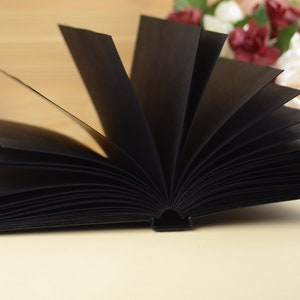 Black Hardcover Notebook with Black Pages, Black Paper notebook, Sketchbook A5 include white ink pen, art journal, handmade mothers day gift