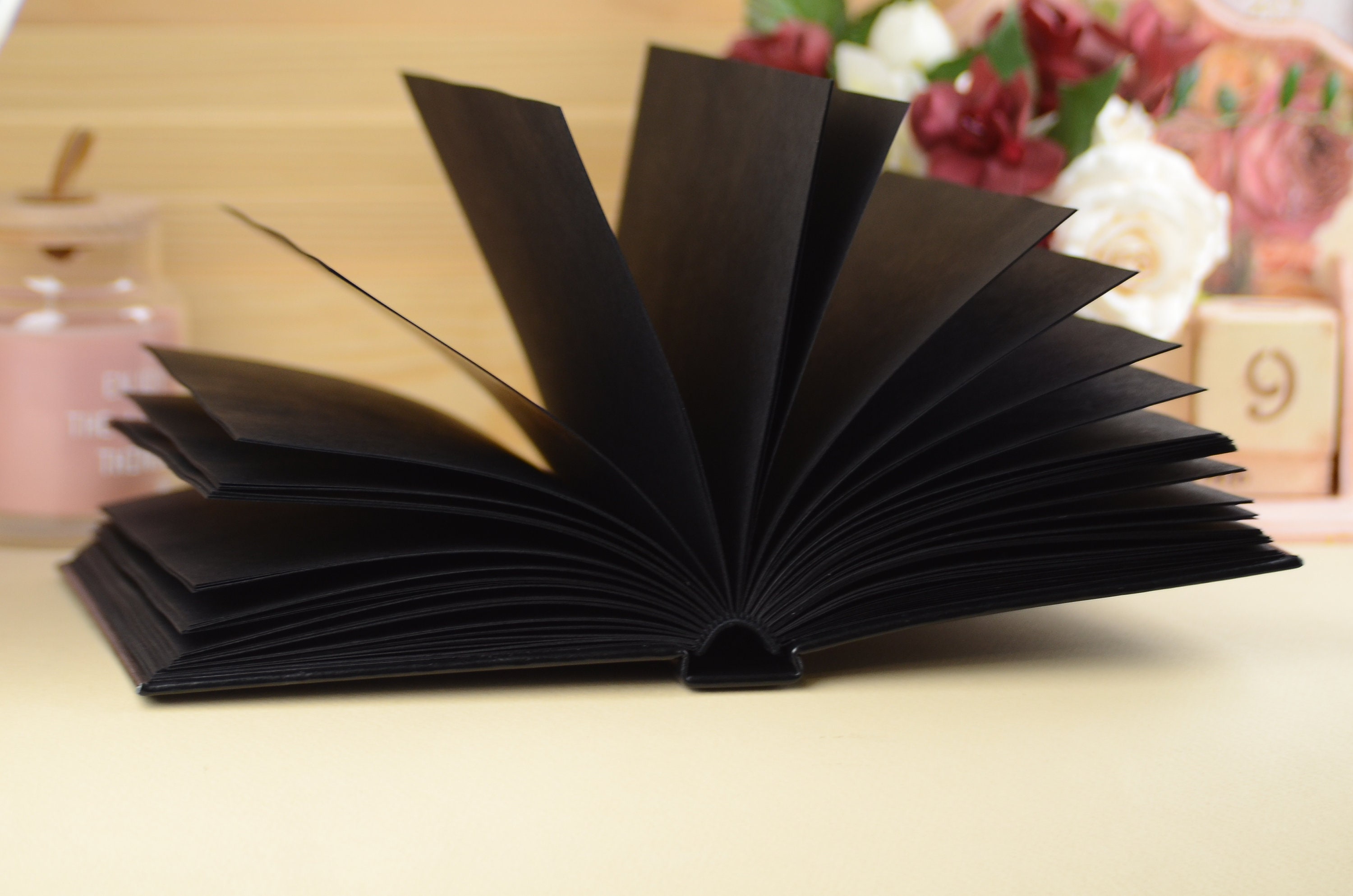 Black Hardcover Notebook With Black Pages, Black Paper Notebook