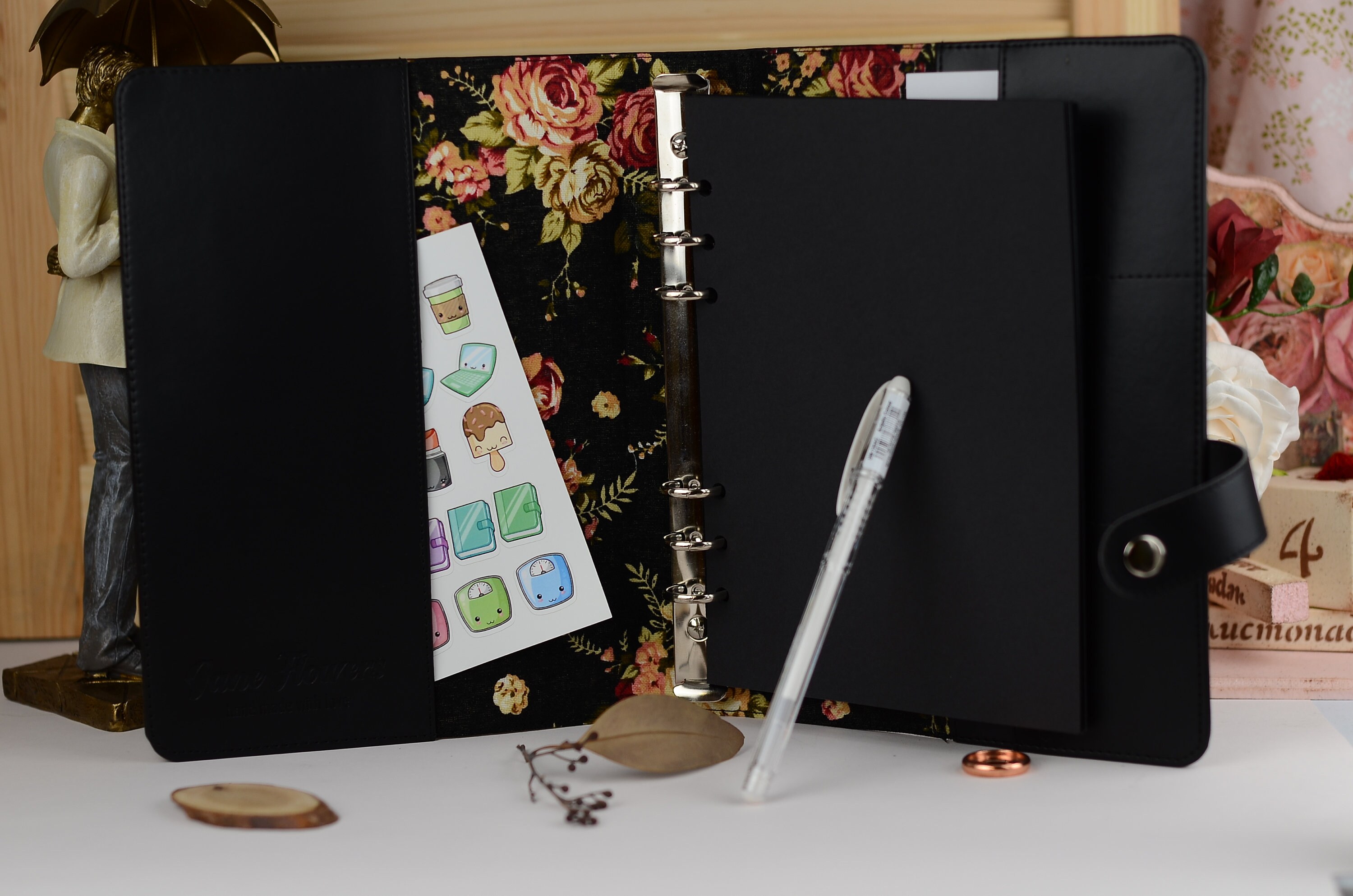 Bullet journal cover A5 planner binder with black planner Etsy