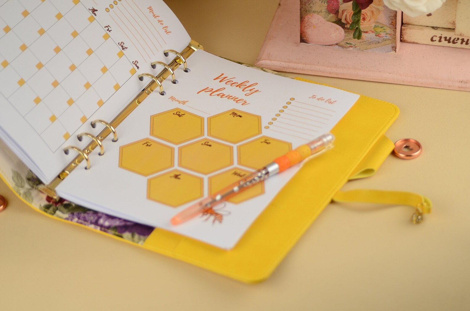 Honey cute planner cover refillable planner binder A5 Etsy