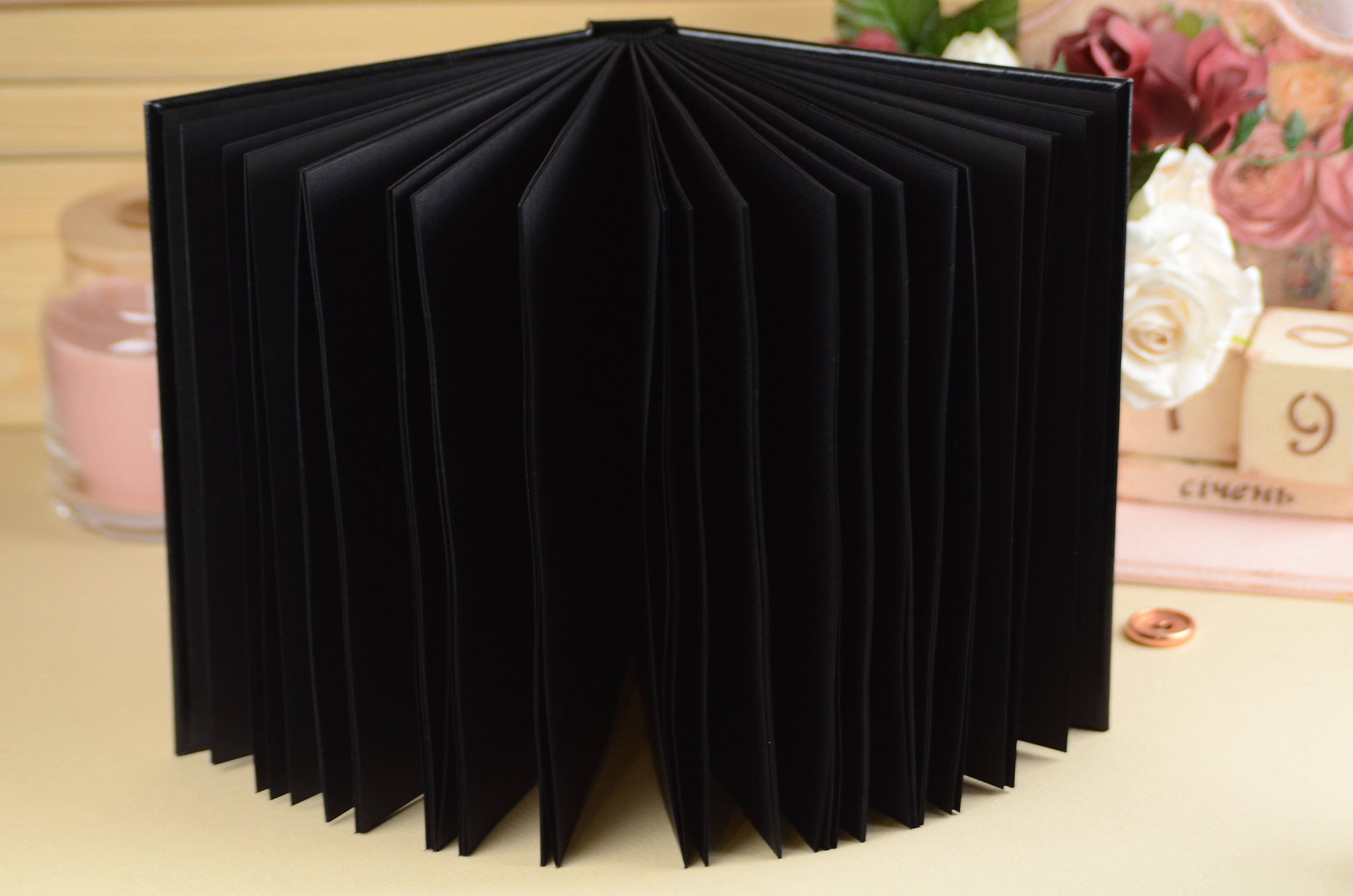 Black Pages Notebook with Black Cover, 256 Pages - Notebookpost