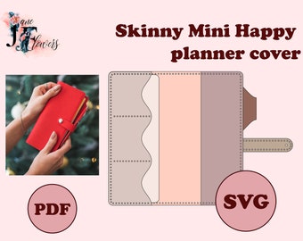 DIY Minimalist Happy Planer Cover für Skinny mini, Scrapbook Cover SVG, Scrapbook Cover, Scrapbook Cover Scrapbooking Scrapbooking Scrapbooking