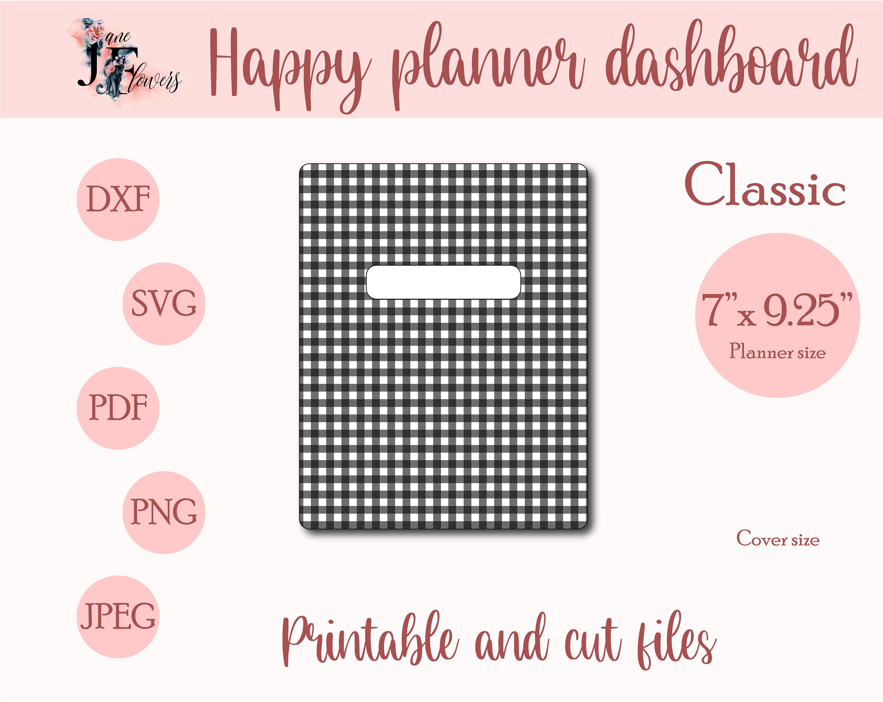 Printable Classic Happy Planner Dashboard, Happy Planner Classic