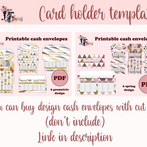 Cute Cash Envelope Template Svg, Budget Envelopes Pattern SVG, Cricut ...