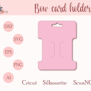 Haarschleife Karte svg, Haarschleife Kartenvorlage, Schleife Display Karte svg, Haarspange Karte svg, Schleife Kartenhalter cut Datei, Schleife Karte Cricut