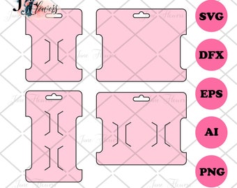 hairband card template hair bow display card template etsy