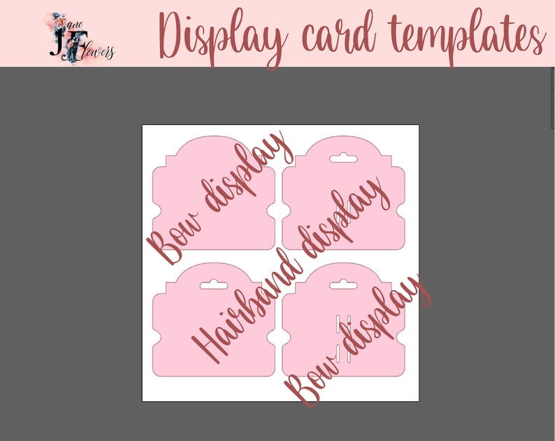 Hair Bow Display Card Template Svg Head Band Holder Hair Bow Etsy