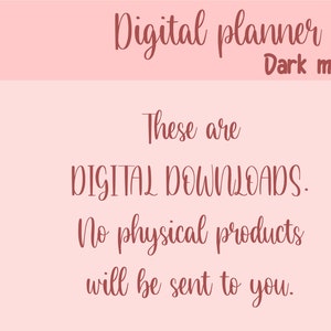 Undated Dark Mode Hyperlinked Digital Planner Start Sunday, Vertical ...