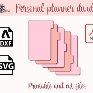 SVG, digitale Trennblätter, persönliche Tabbed Trennblätter, saisonale Tabs, monatliche Trennblätter Vorlagen für Cricut, druckbares Muster