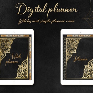 Witchy Planner, Undated Dark Mode Weekly Digital Planner for Ipad, Goth ...