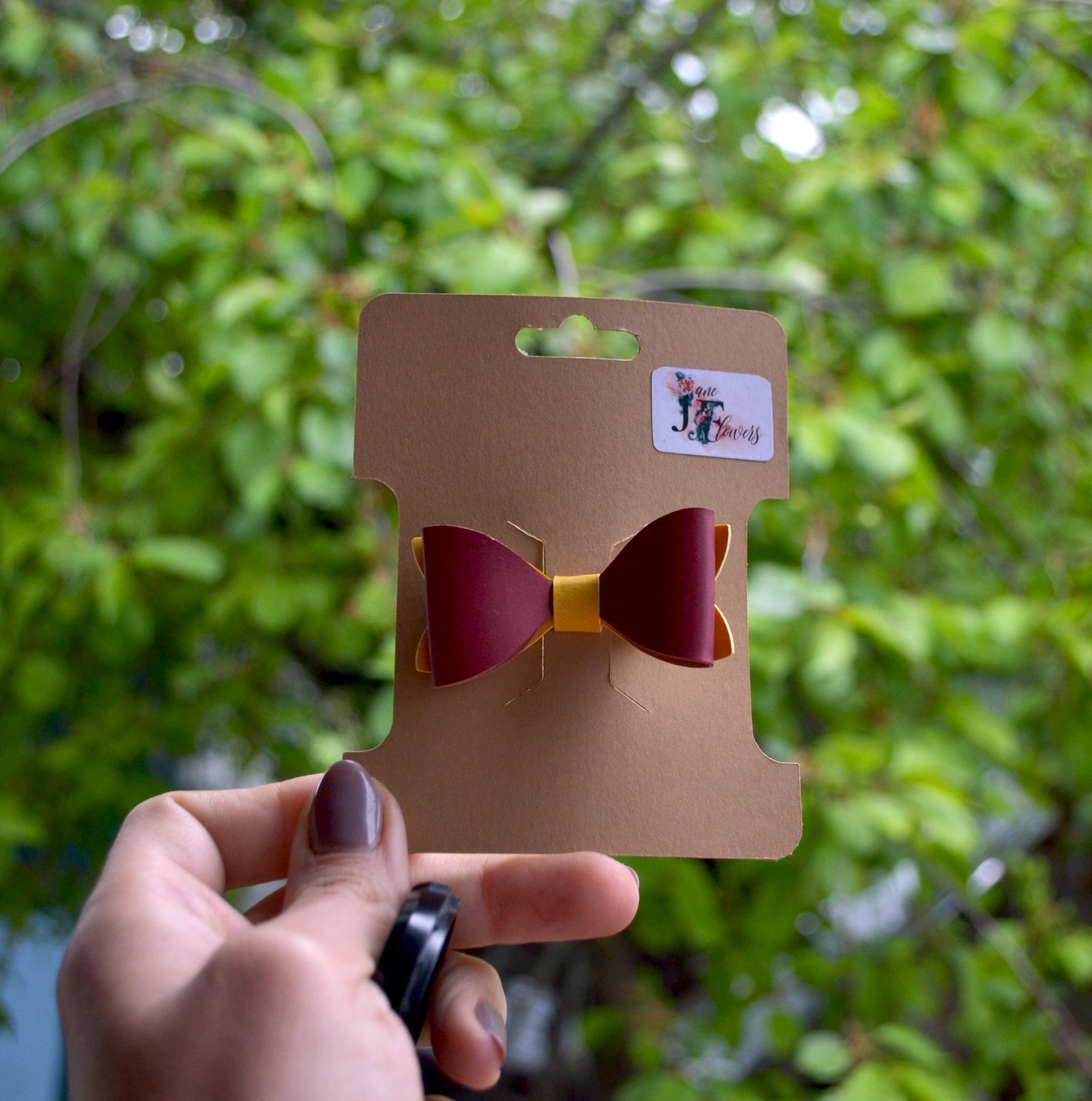 Hair Bow Card Svg Hair Bow Card Template Bow Display Card Etsy