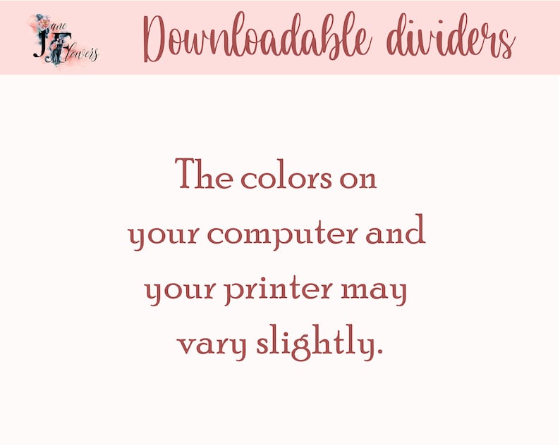 A5 Tabbed Planner Divider Pages 6 Binder Divider Template Cut Etsy