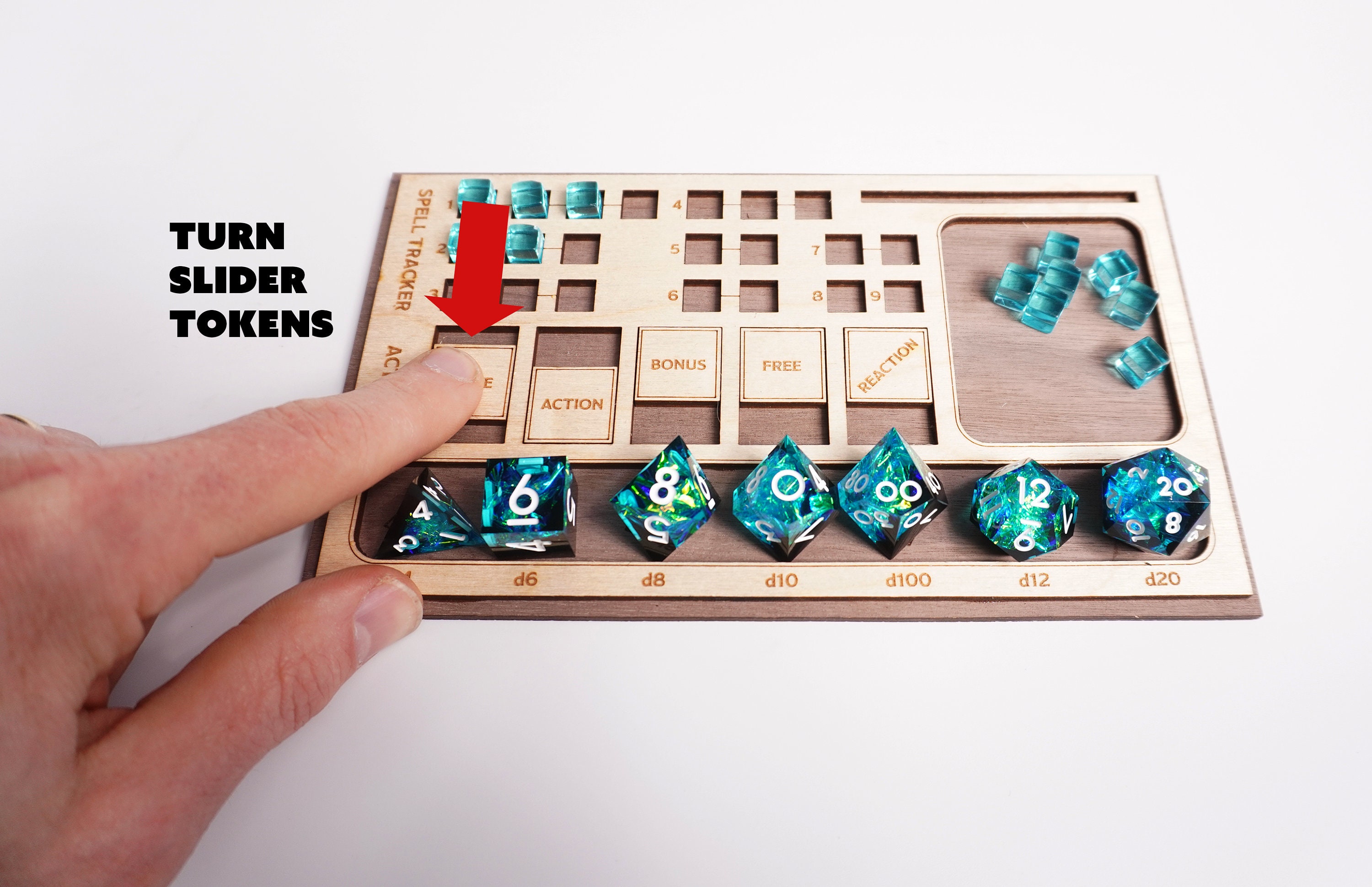 Deluxe Handmade Spell Slot Tracker for Dungeons and Dragons 5e dnd