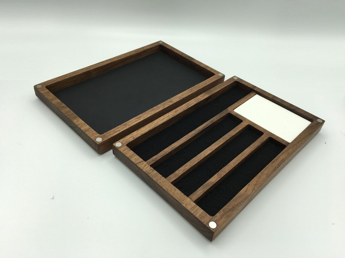 Dice Box and Rolling Tray Handcrafted Solid Walnut for Etsy
