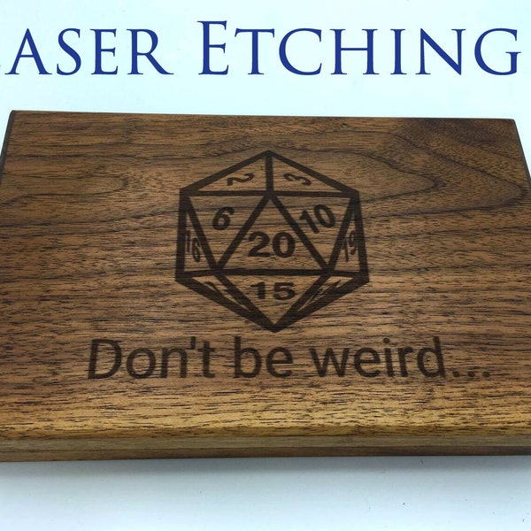 ADD-ON Laser Etching Service for your Crafted Artifacts Dice box.  Must order with dice box.