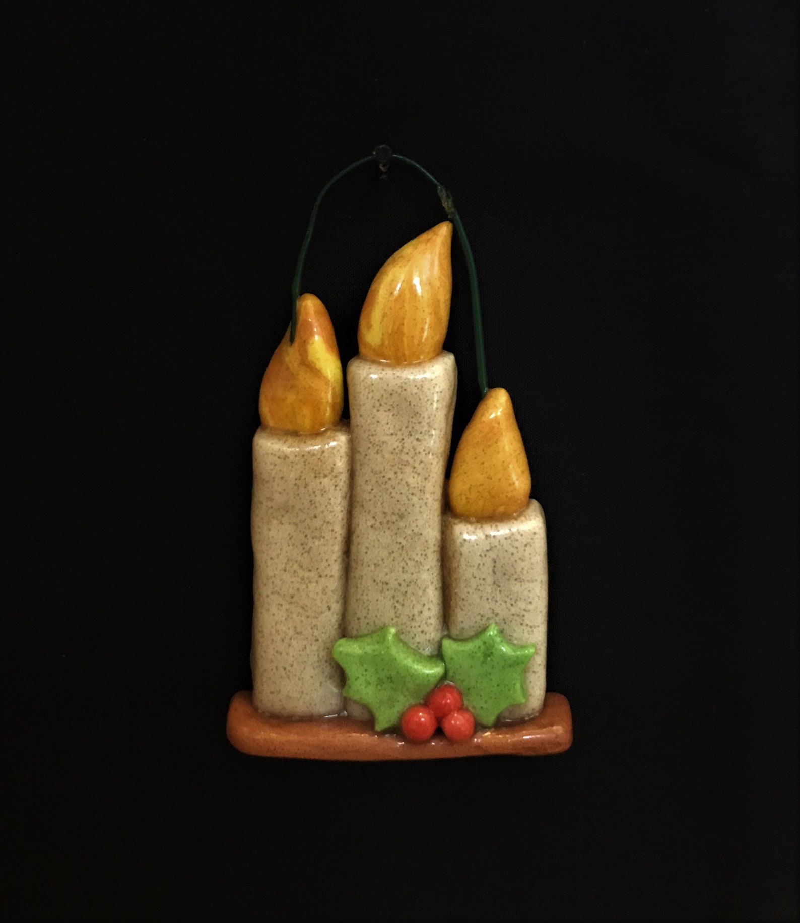 Salt Dough Candle Ornament Etsy