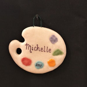 Salt Dough Artist Palette Ornament