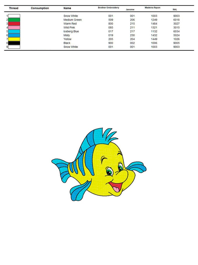Yellow tropical fish jessecmault machine design digitized  etsy