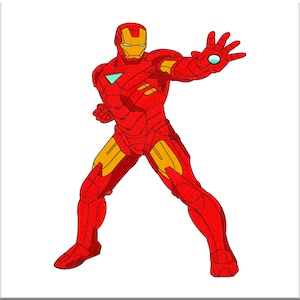 Super hero Machine Embroidery Design. Digital Embroidery files hus dst exp xxx vip pes vp3 jef shv csd. Digitized pattern. Download 8 sizes