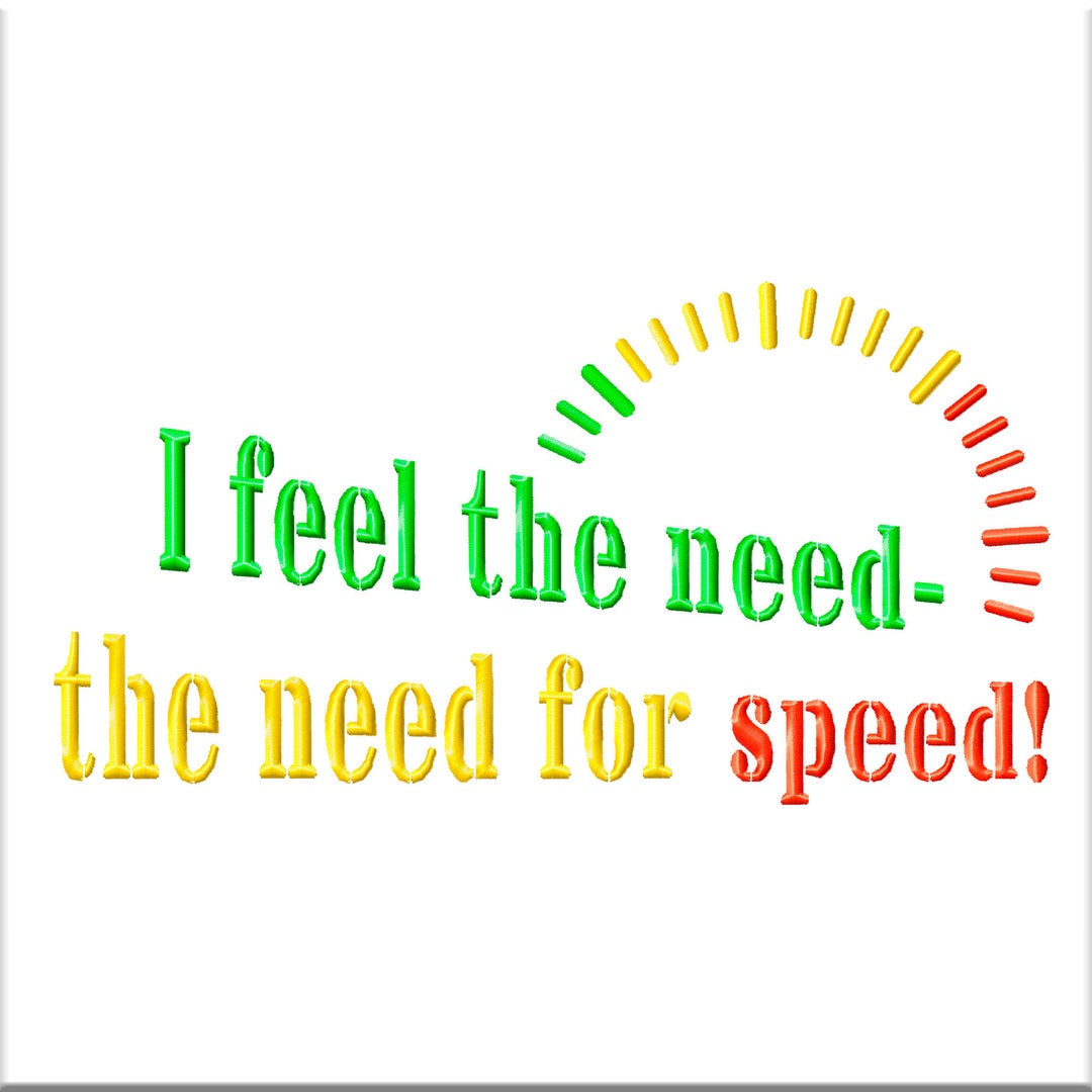 Quote Top Gun Embroidery Machine Design. Digital Embroidery Etsy