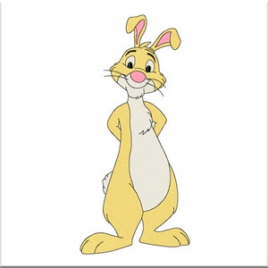 embroidery Rabbit design for machine, character cartoon. Digitized pattern. Digital files pes vp3 jef hus dst exp xxx shv vip csd