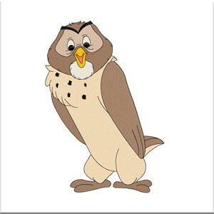 Wise Owl Embroidery machine pattern. Digitized Design. Digital Embroidery files pes vp3 jef hus dst exp xxx shv vip csd. Download