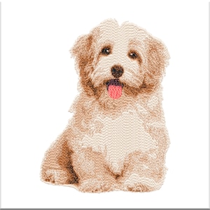 Broderie Design Le Shaggy Dog. Broderie numérisée enregistre les animaux. Téléchargement instantané du motif numérique pour la machine à broder en 10 formats