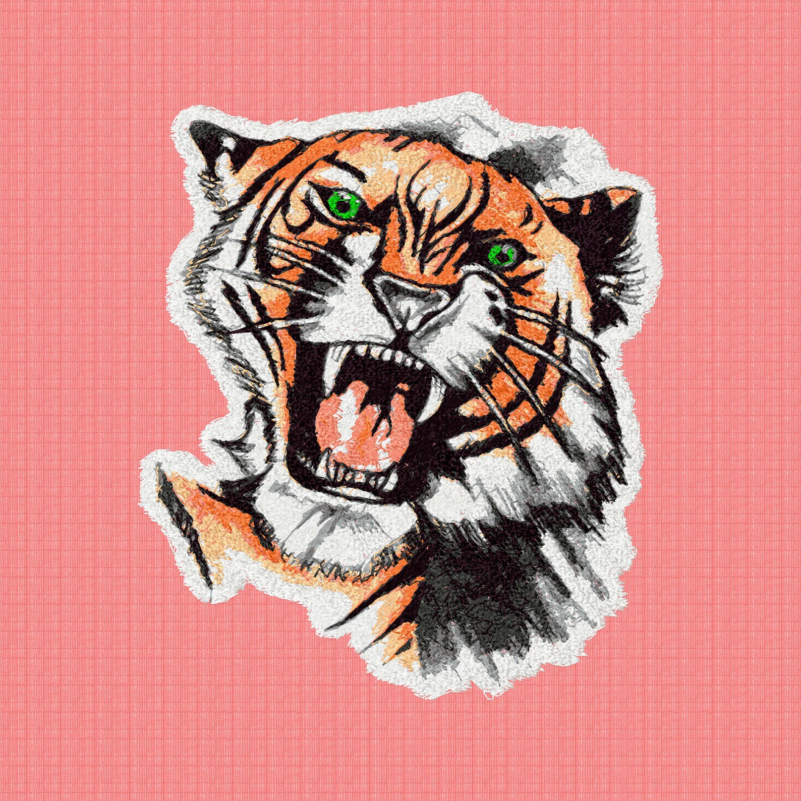 Machine embroidery design tiger face digitized embroidery  etsy Machine embroidery design tiger face digitized embroidery  etsy