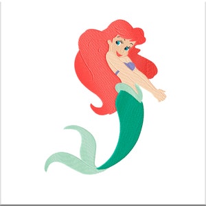 Machine Embroidery Design Mermaid. Digital Embroidery files. Digitized pattern. Instant Download dst vip pes vp3 jef hus exp xxx shv csd
