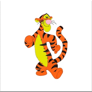 Tigger Machine Embroidery Design. Digital Embroidery files. Digitized pattern. Instant Download Pes Dst JEF Hus VP3 Vip XXX Exp CSD Shv