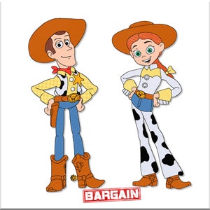 Two Machine Embroidery Designs Couple of Cowboys. Digital embroidery file Digitized pattern. Formats pes dst vp3 jef vip hus exp csd xxx shv