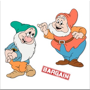 Embroidery files Dwarf, Gnome. Two digitized pattern. Digital machine embroidery designs. Formats pes vp3 jef hus dst exp xxx shv vip csd