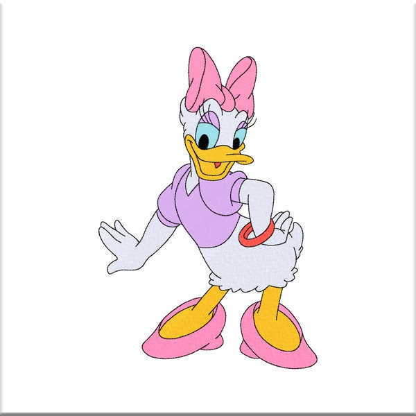 Machine Embroidery Design Duck girl. Digital Embroidery files. Digitized pattern. Instant Download Pes Dst JEF Hus VP3 Vip XXX Exp