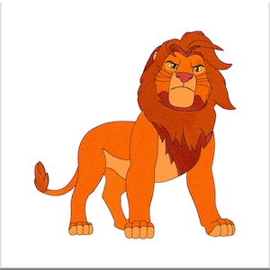 Machine Embroidery Design Adult Lion. Digital Embroidery files. Digitized pattern. Instant Download hus vip pes vp3 jef dst exp xxx shv csd