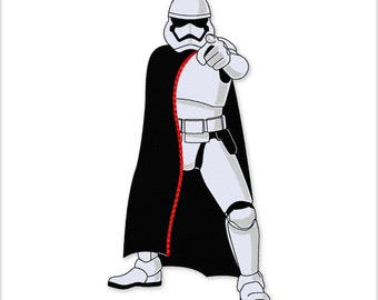 Machine embroidery design Troopers Commander. Digitized pattern. Digital files for embroidering dst pes vip vp3 jef hus exp xxx shv csd