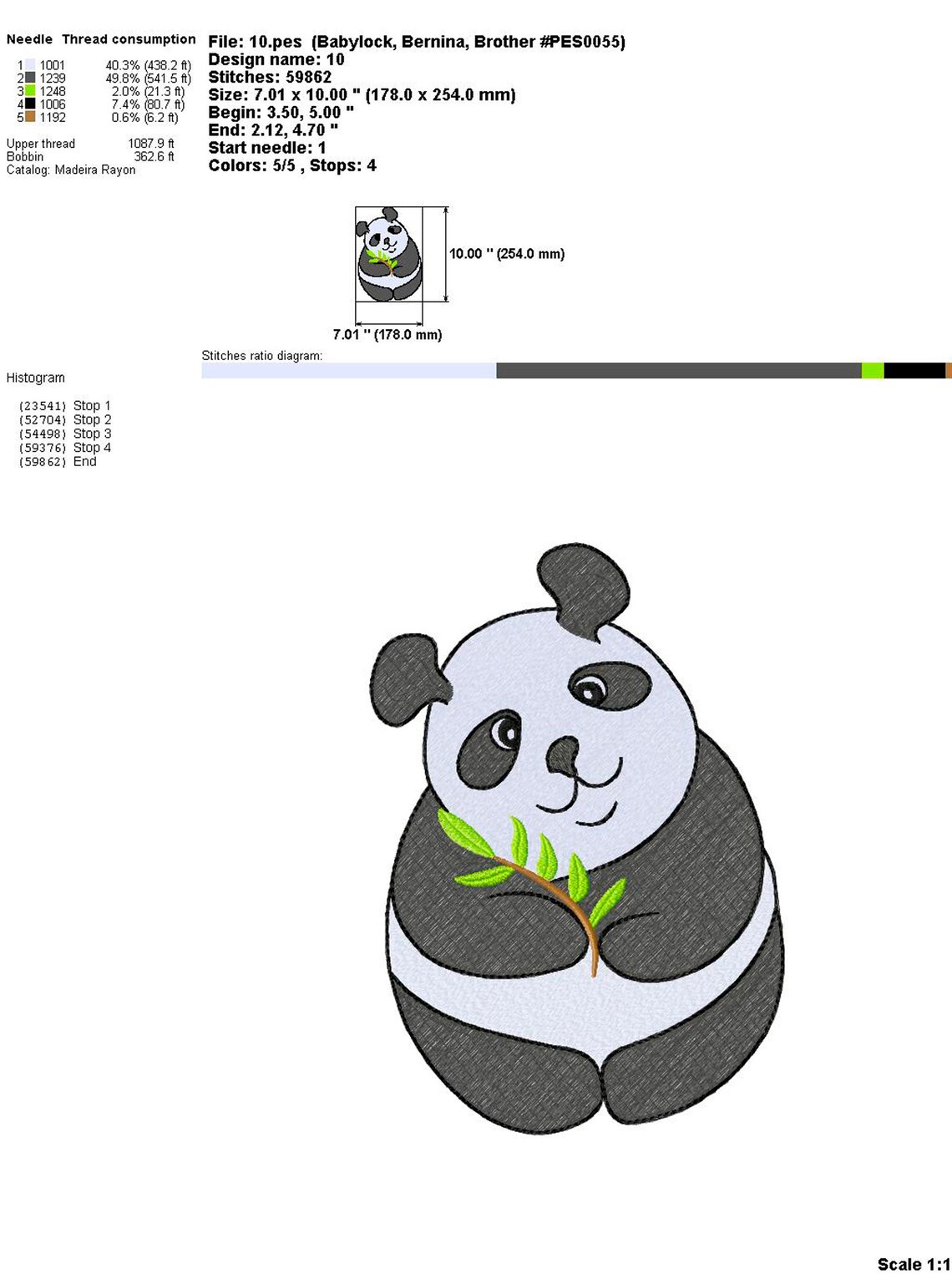 Panda machine embroidery design digital embroidery files  etsy Panda machine embroidery design digital embroidery files  etsy