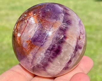 Pink and Purple Fluorite Sphere, Spheres, meditation crystals, Rainbow Fluorite, Crystal Ball, Orb, Gift Ideas