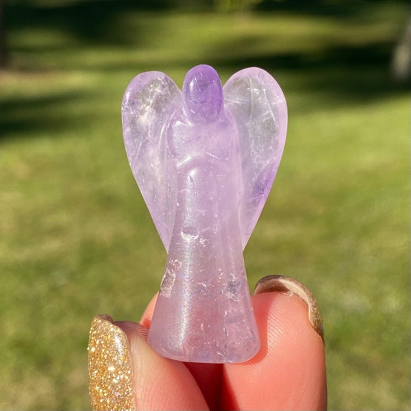 Amethyst Angel, Mini Amethyst Angel, Amethyst, Crystal Angel, meditation crystals, Angel Carving, Guardian Angel