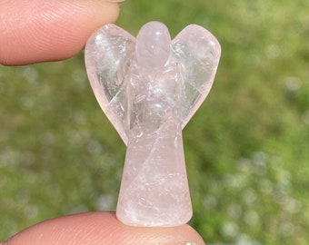 Rose Quartz Angel, Mini Rose Quartz Angels, Rose Quartz, Crystal Angel, meditation crystals, Angel Carving, Guardian Angel, Love